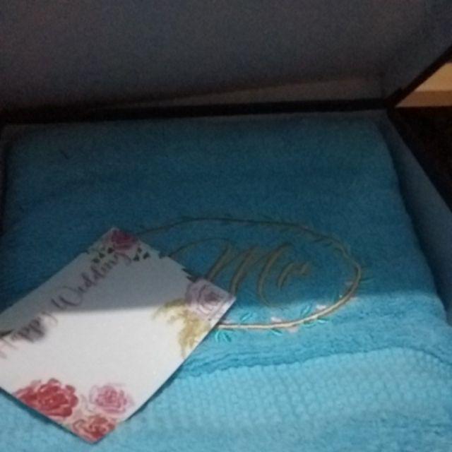 Giftset Handuk Fleca Deluxe Hamper 70x135 Ready Couple Kado Pernikahan Towel Mandi Hantaran Lamaran