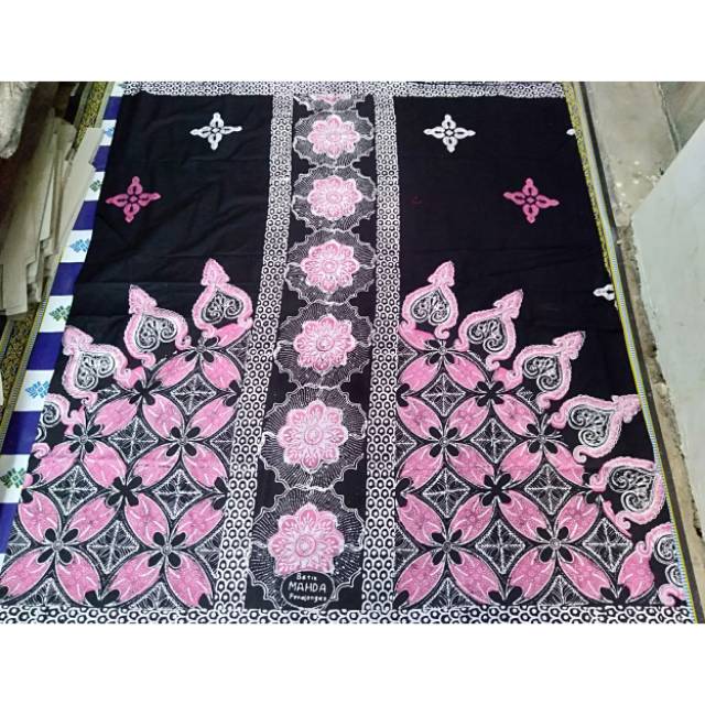 Sarung mahda dewasa/gam/batik cap pekalongan/gunungan kawung lampion merah muda/pink