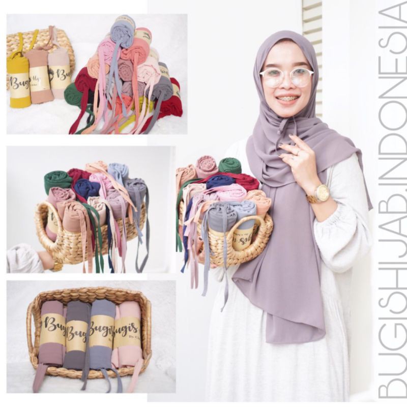 grosir dan ecer pashmina instan tali by bugis hijab