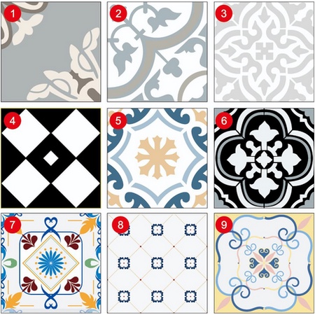 STIKER TEGEL / STICKER LANTAI / KERAMIK WALLPAPER Motive Custom Elegan