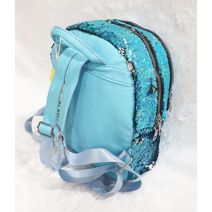 PROMO CUCI GUDANG RANSEL Fashion Anak LED Lampu + MUSIK DAN NO LAMPU RANDOM Sequin Usap Payet Manik Manik Berubah Warna 11inch / 10inch