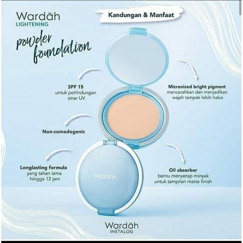 bedak padat wardah  foundation