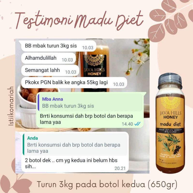 

madu diet java hills honey
