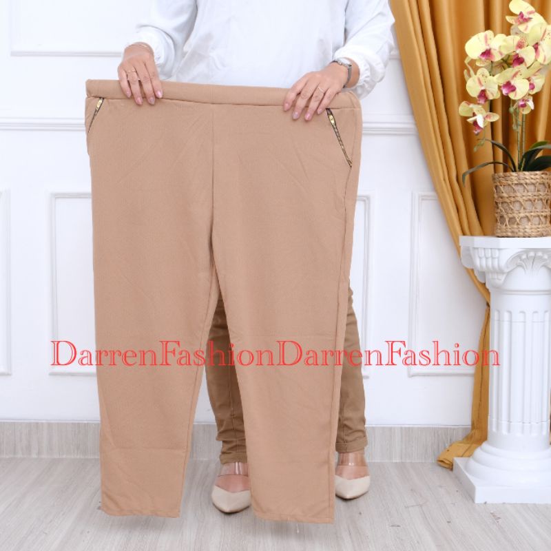 Luna Pants Zipper Jumbo XXL fit XXXL . Celana Panjang Katun Zipper Jumbo . Celana Panjang Jumbo