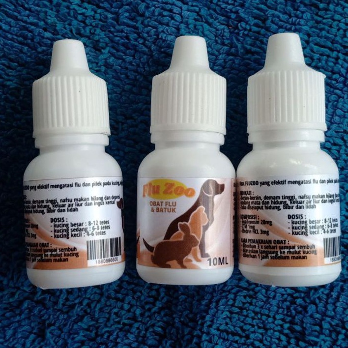 Obat Kucing Anti Flu Pilek Beler Bersin Kitten Cat 10ml fluzo zeorfarm