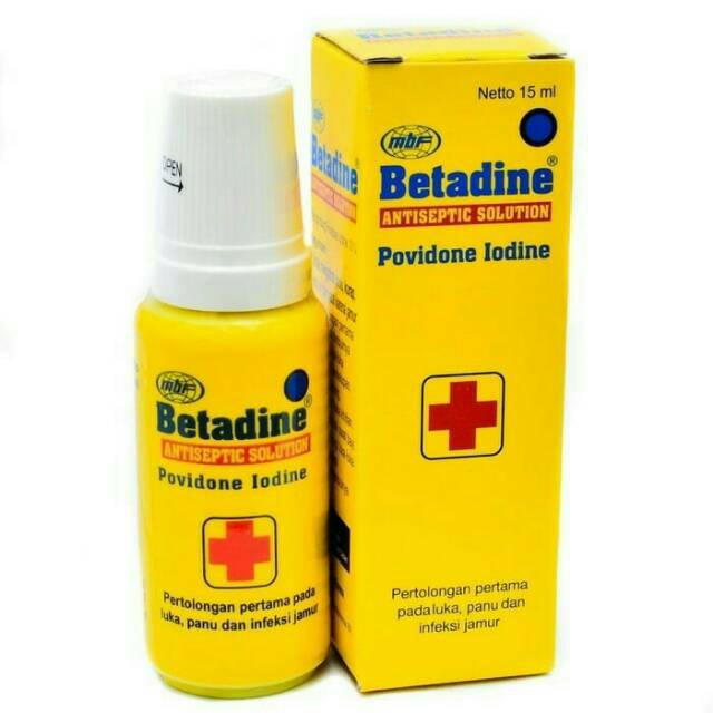 betadine solution 15 ml kemasan baru betadin cair luka