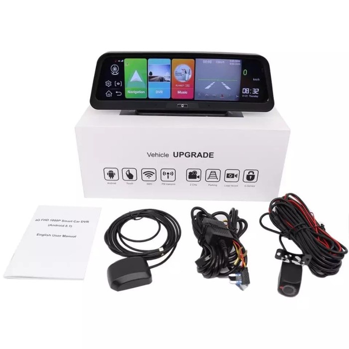 CAR DVR 4G WITH ADAS 2GB+32GB. WIFI GPS BT ANDROID SYSTEM 8.1, IPS 10"