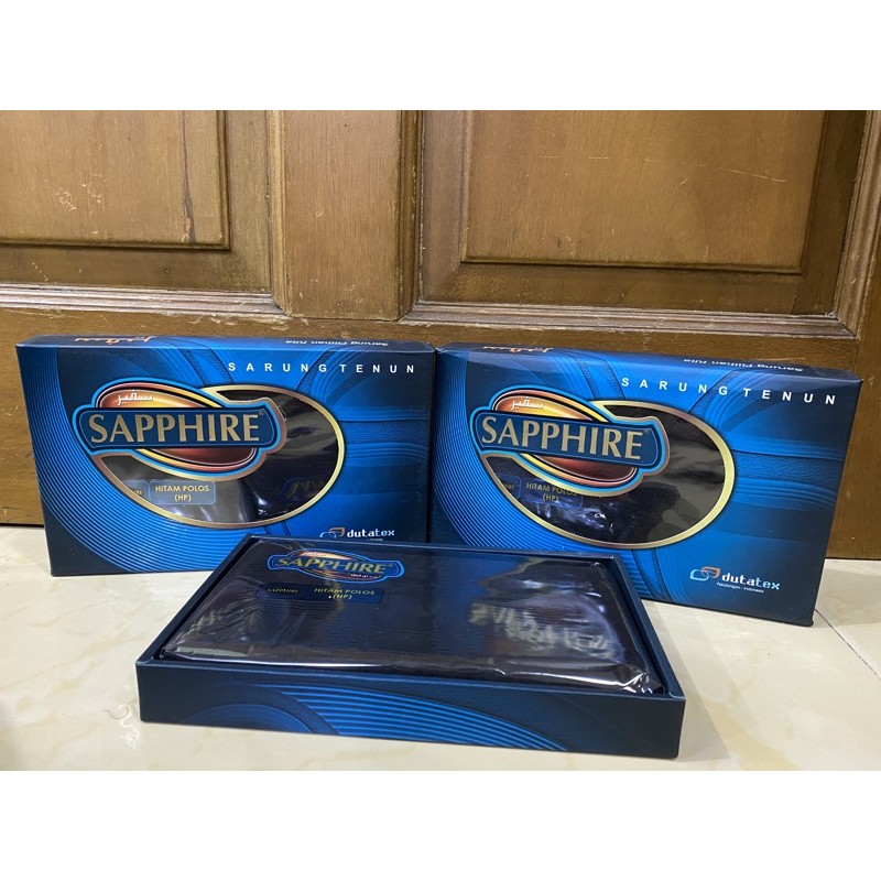 Sarung Sapphire Hitam Polos Original
