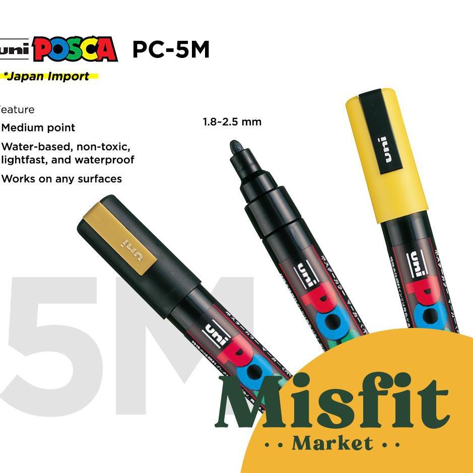 

Lagi Tren.. UNI POSCA PC-5M Paint Marker (Medium Point) PC5M Spidol Warna Warni