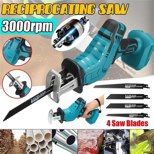 3000RPM / min Cordless Listrik Reciprocating Saw Luar ruangan Saber Saw