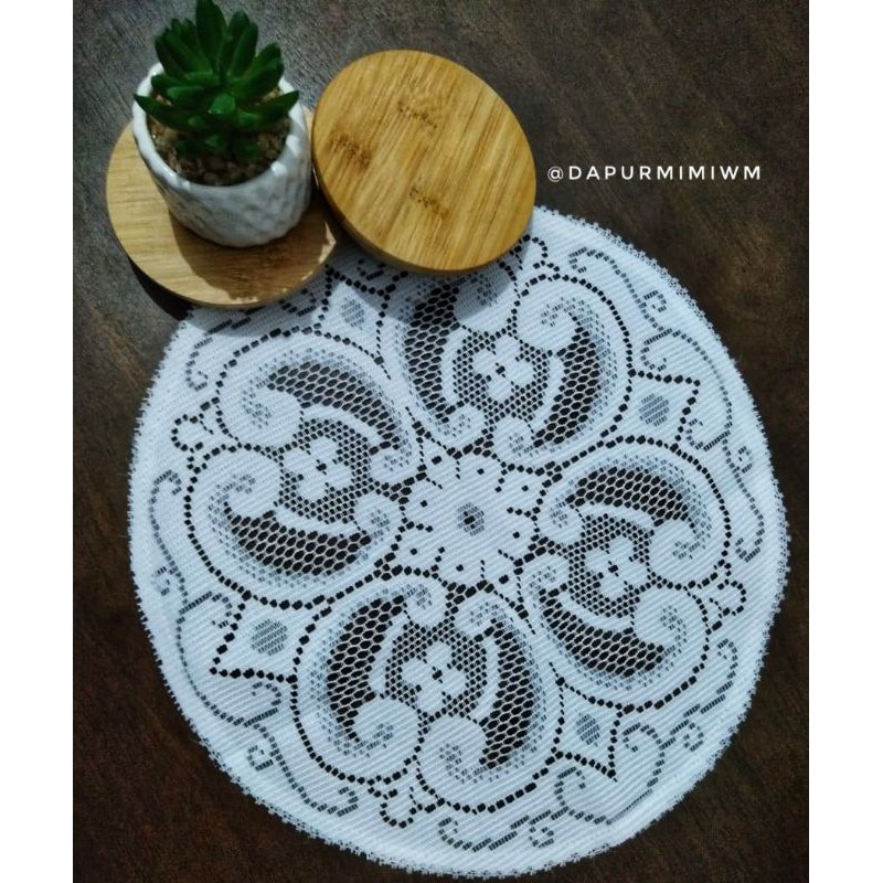 Taplak Meja Renda Bulat