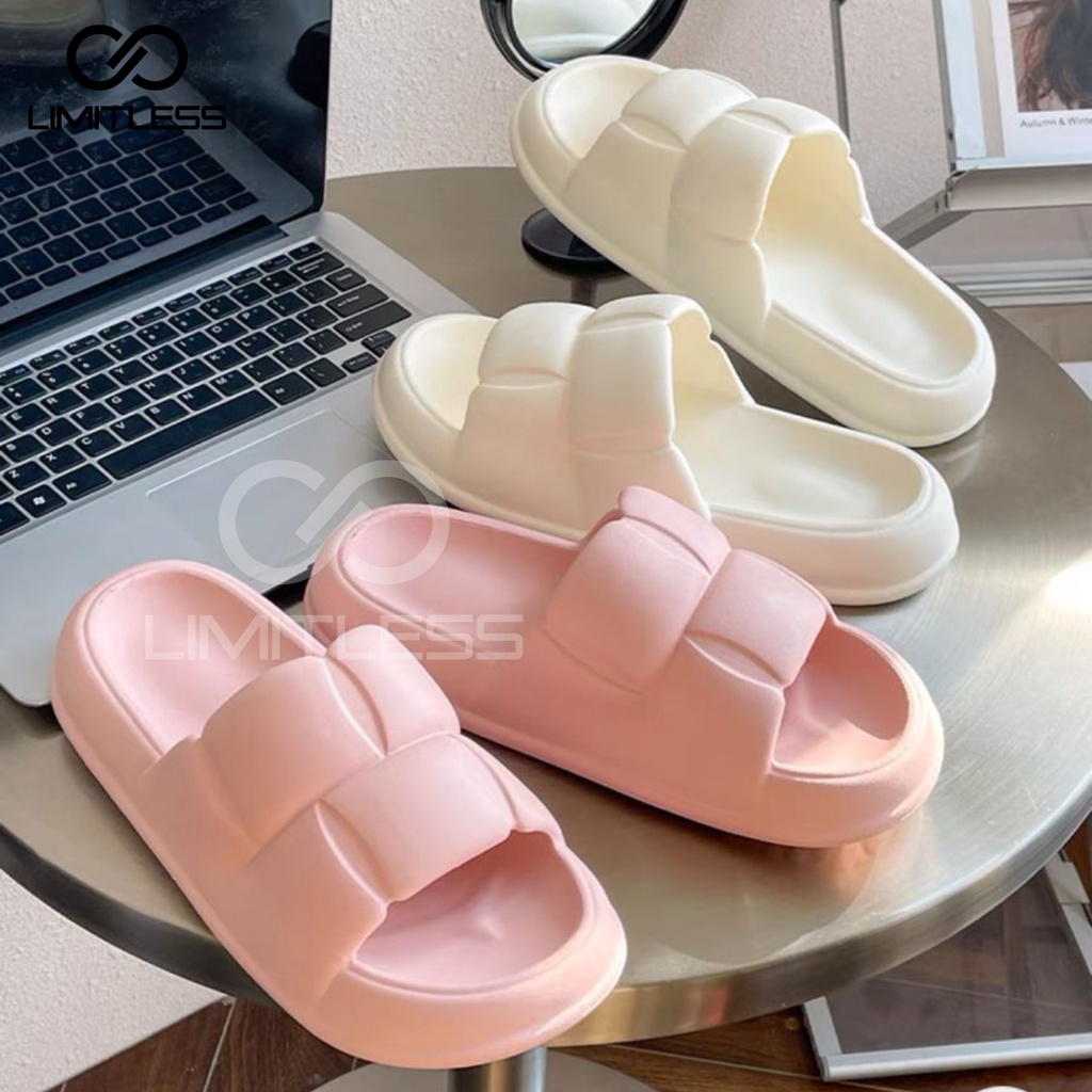 Sandal Slop Wanita Korea Kekinian Sendal Wanita Limitless Slip On Fashionable Sandal Cewek Terbaru Jelly Empuk