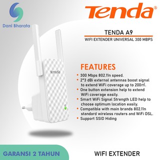 Tenda A9 Wireless Universal Range Extender 300Mbps