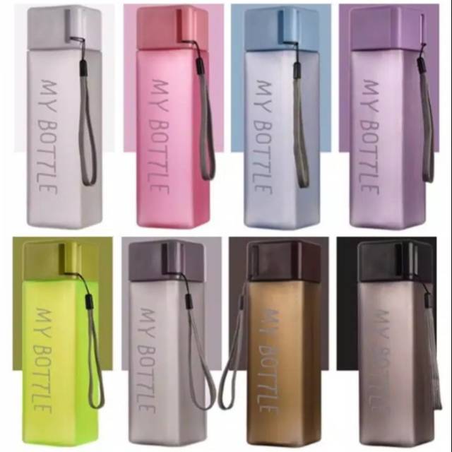 Botol Minum My Bottle Motif Petak dengan variasi Doff