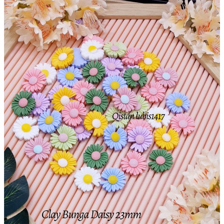 Clay bunga Daisy 17 mm &amp; 23 mm