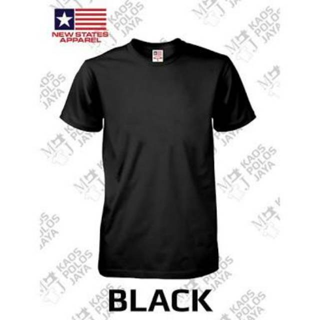 Baju, Kaos Polos New States Apparel (NSA) premium Hitam