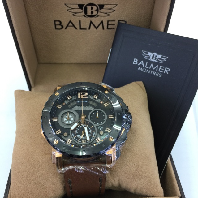 BALMER sapphire kulit coklat tua pria B 7935 MR