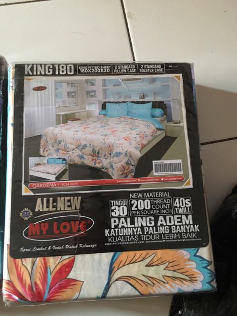 Sprei My Love King 180 Cm X 200 Cm Corak Gardena