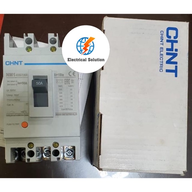 MCCB CHINT / BREAKER CHINT 3POLE 50A