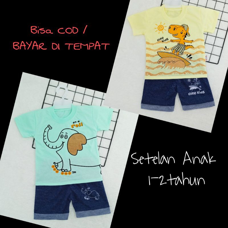 [Ss-8040] Setelan Baju Anak Laki-laki 1-2tahun, Kaos Anak Lucu Keren, Murah Berkualitas