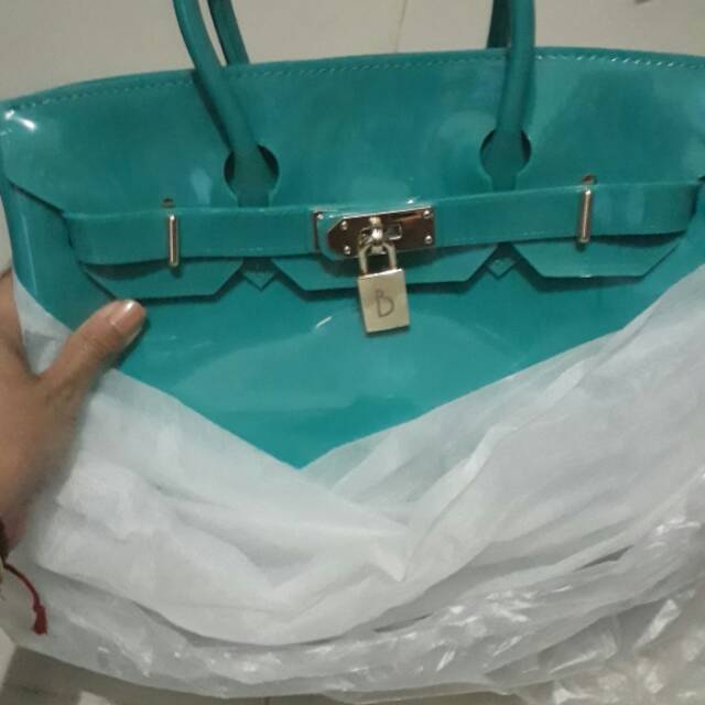 Tas jelly model hermes Beachkin 30 cm