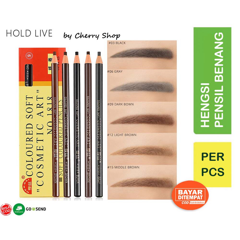 [READY] Pensil Alis Benang / Hengsi Eyebrow Pencil | Coklat | Hitam