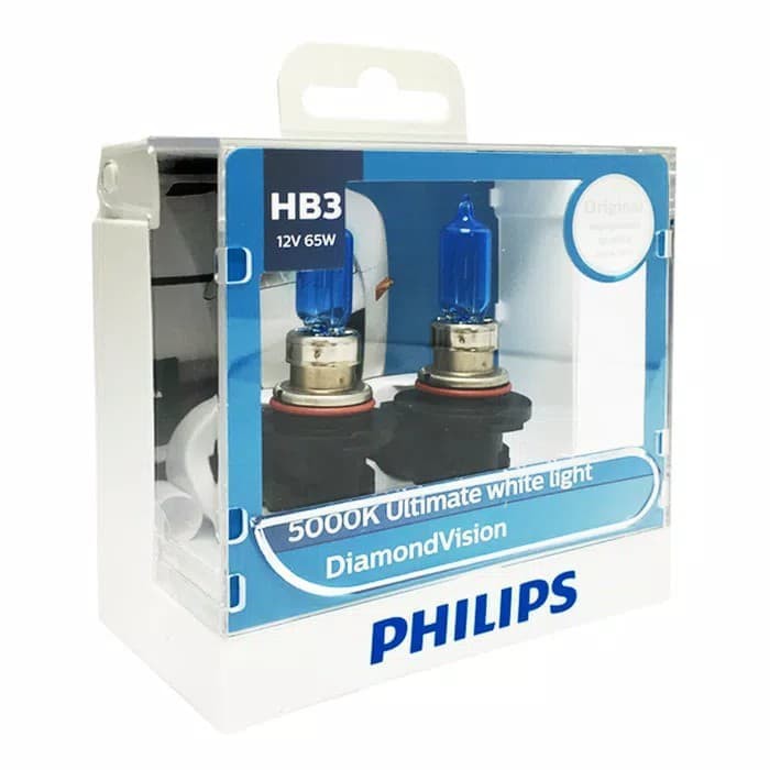Lampu Philips Diamond Vision HB3 5000k Original