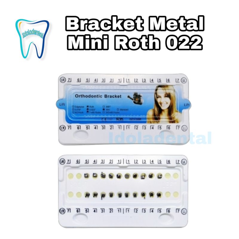 Bracket Behel Gigi Metal Mini Roth 022 Orthodontic