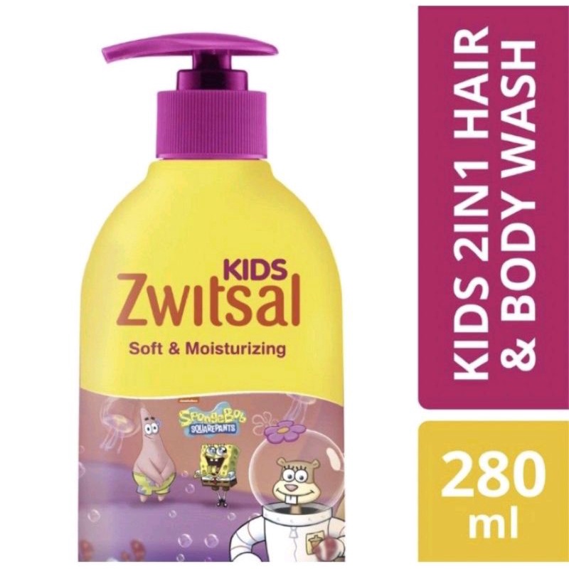 Zwitsal Kids 2in1 Soft &amp; Moisturizing | Zwitsal Baby Bath Hair and Body Natural Aloe Vera 300ml Pump