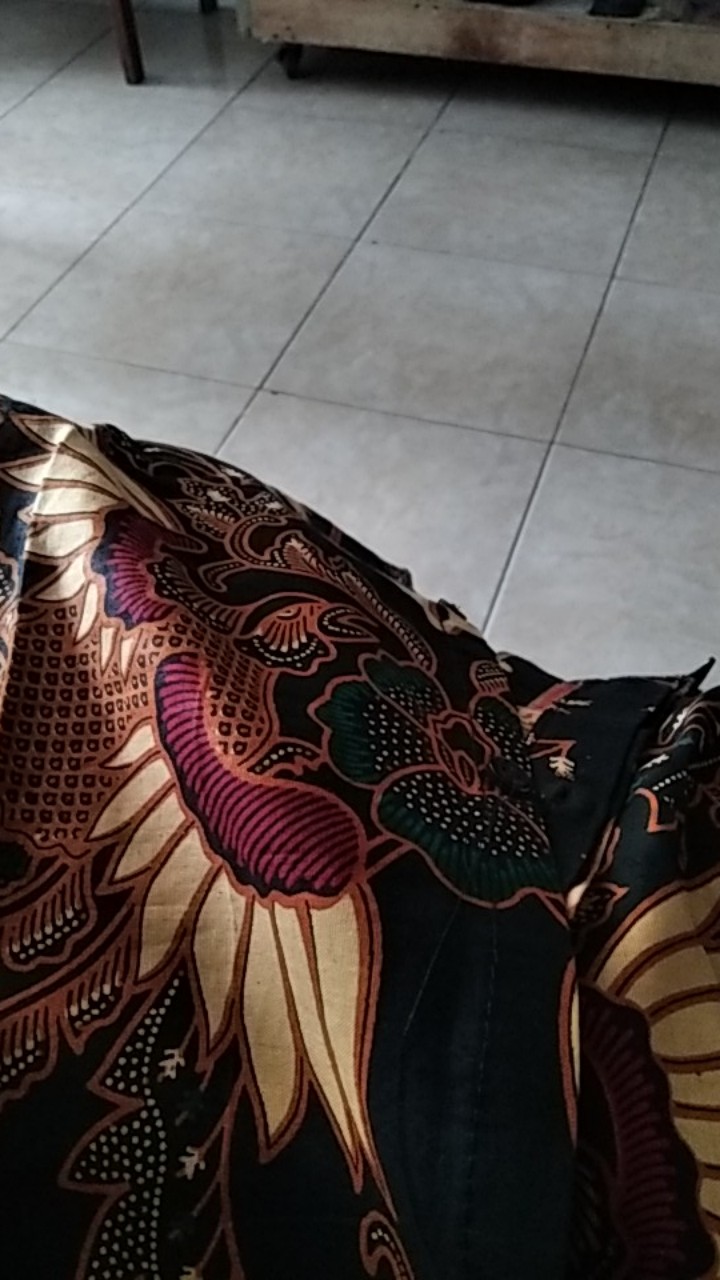 Kemeja Batik Pria Lengan Panjang Size M L Xl Xxl  Bswart Batik Hrb026 Kenongo Hem Panjang Padi