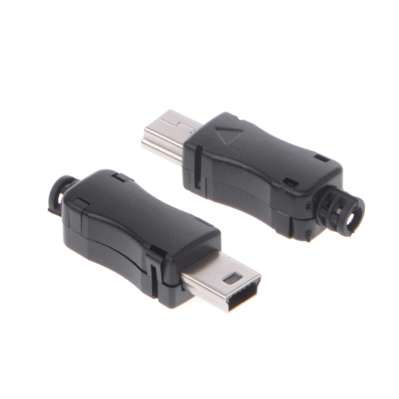 10 Set Soket Plug Mini Usb 2.0 5 Pin Dengan Konektor Plastik