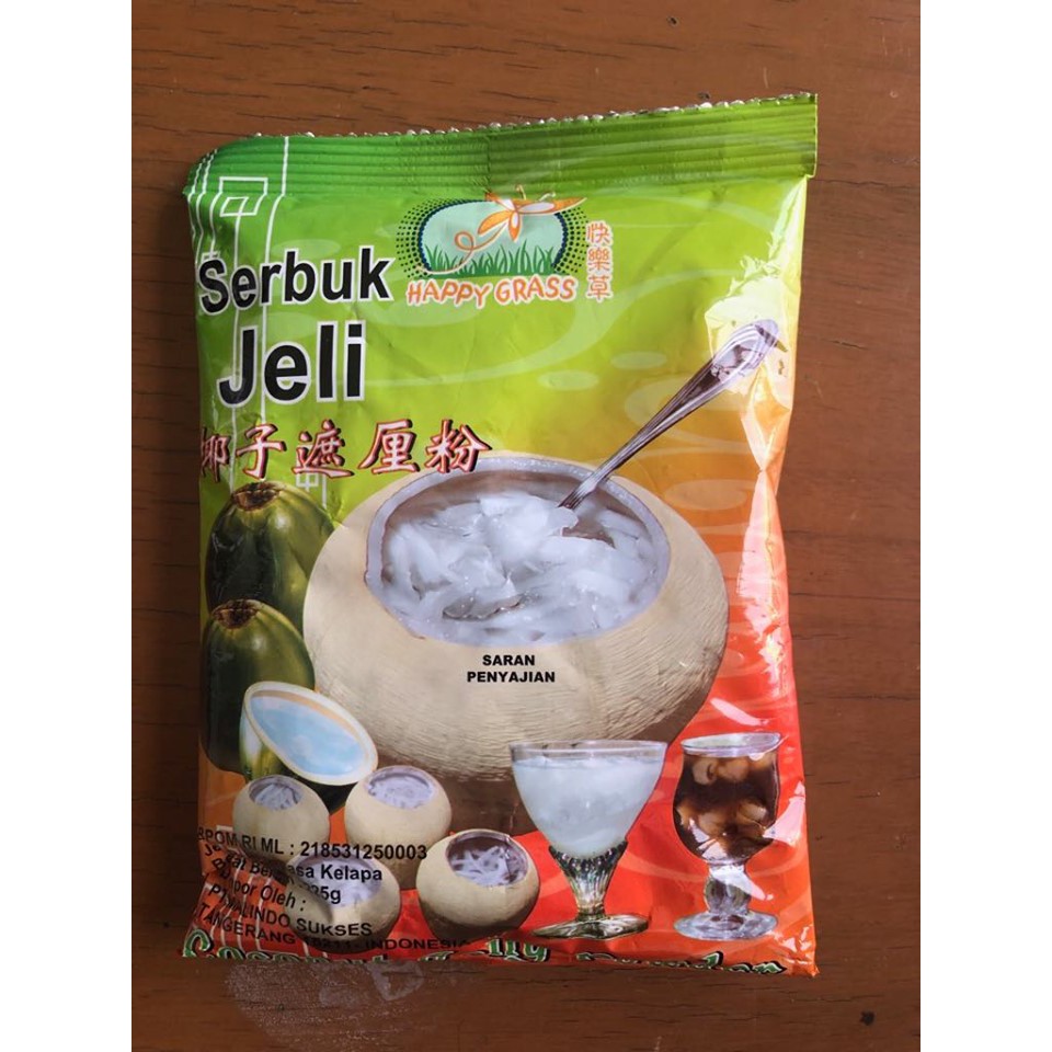 Happy Grass Serbuk Jeli/ Coconut Jelly Powder/ Jeli Bubuk Rasa Kelapa 225grm