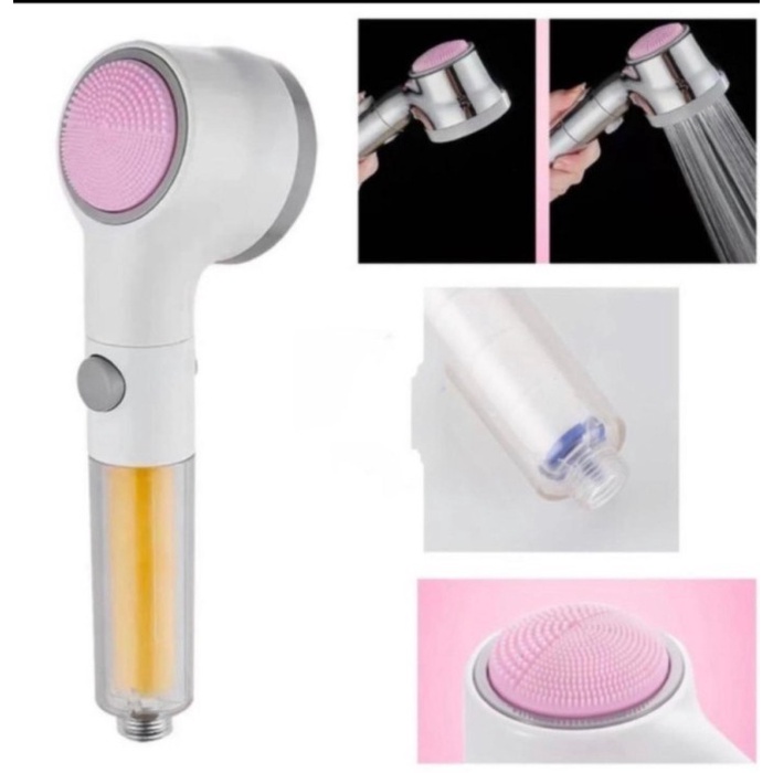 KINO JEPANG HEAD JET SHOWER BRUSH keran sikat mandi 2 IN 1 AIR KENCANG