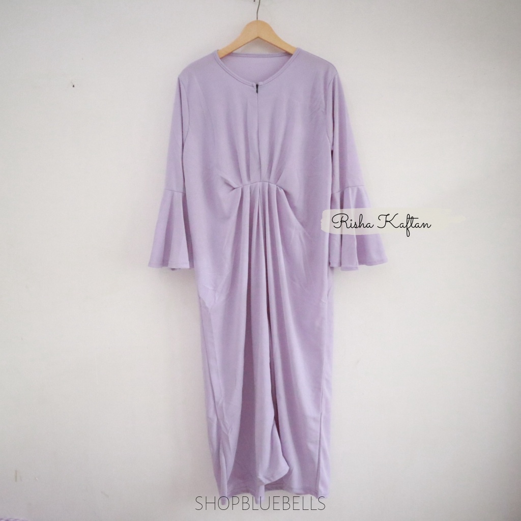 Risha Kaftan - Pastel Dress Muslim Maxi Kerut