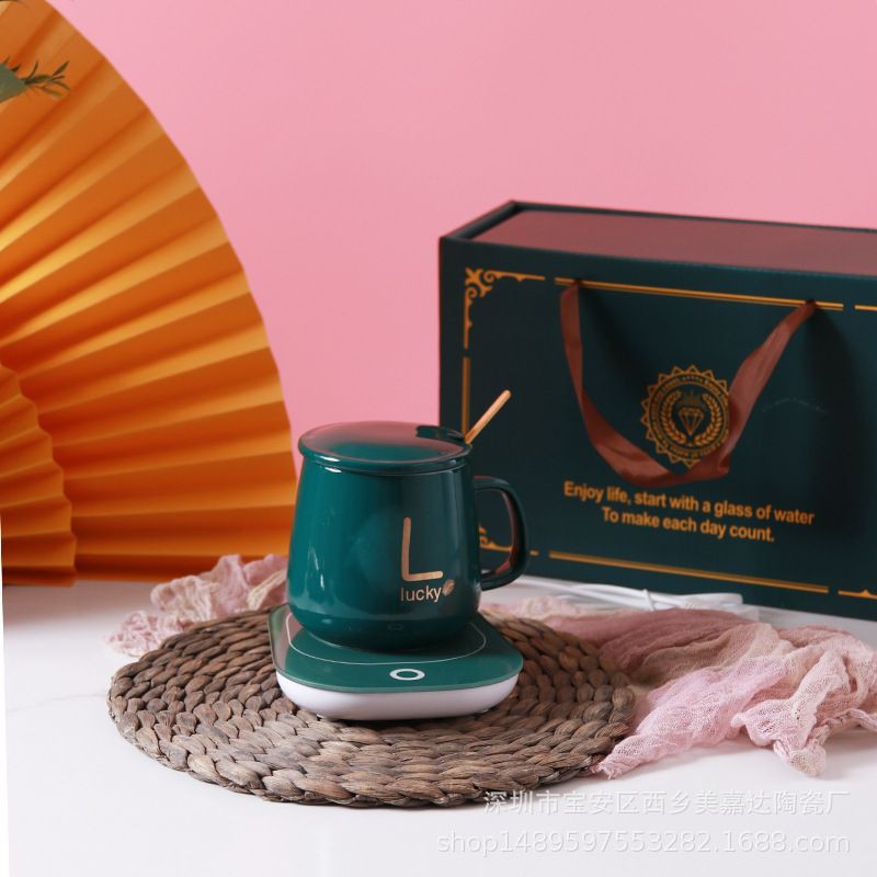 [GARANSI PECAH] [FREE BUBBLE] JY 110 Penghangat Pemanas Kopi Teh +Gelas+Sendok(dapat gift bag) Hadiah kado unik merid-2