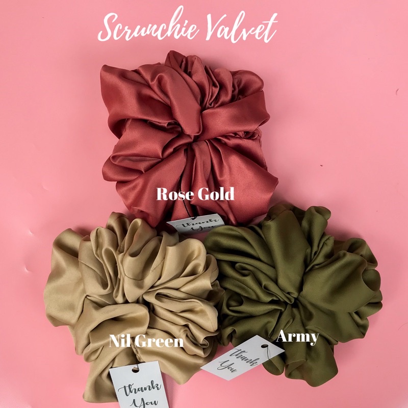 SCRUNCHIE PREMIUM BAHAN VALVET CEPOL HIJAB KEKINIAN MURAH