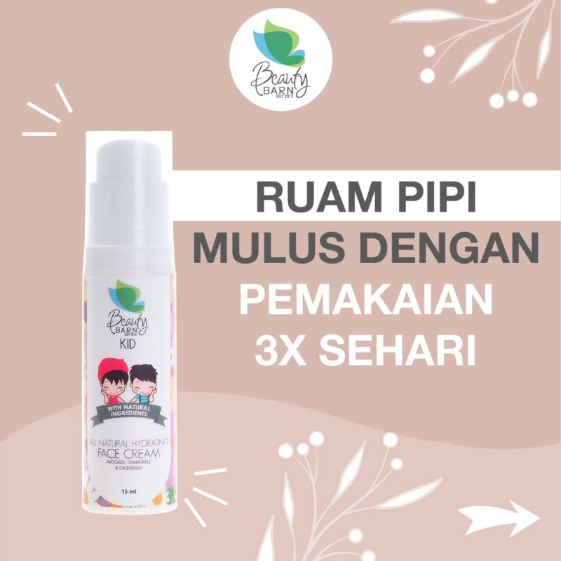 Beauty Barn Kids Hydrating Face Cream ORGANIC / Perawatan Wajah Bayi Anak &amp; Dewasa