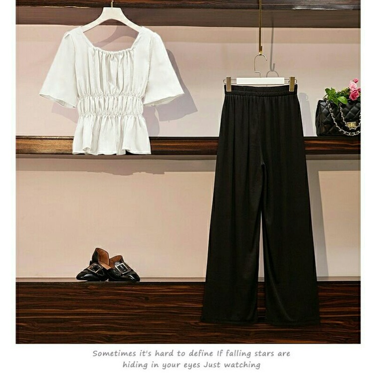 ST Set Stelan Atasan Moscrepe Pants Spandek Crepe 2in1 Semmy