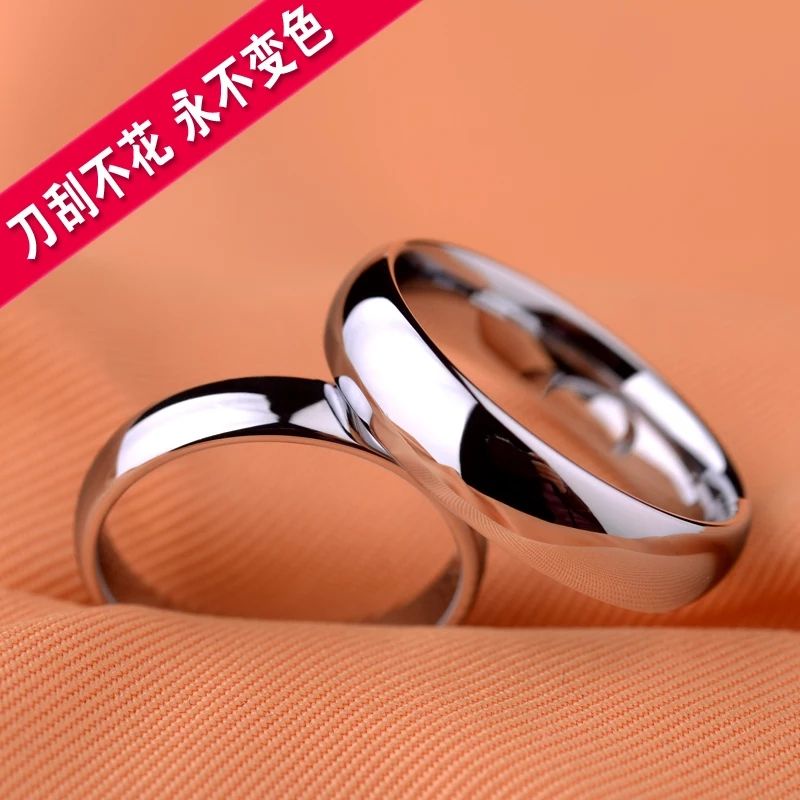 cincin couple silver polos titanium