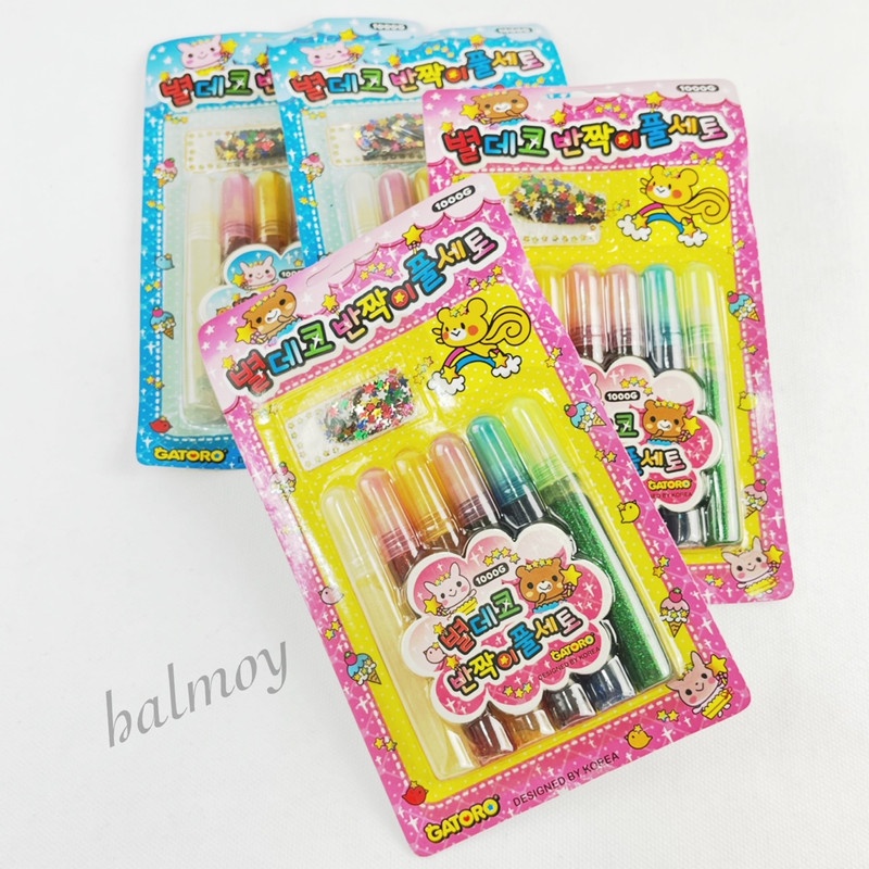 

LEM CAIR GLITTER GLUE #2 ( 6 PCS LEM + MANIK MANIK )