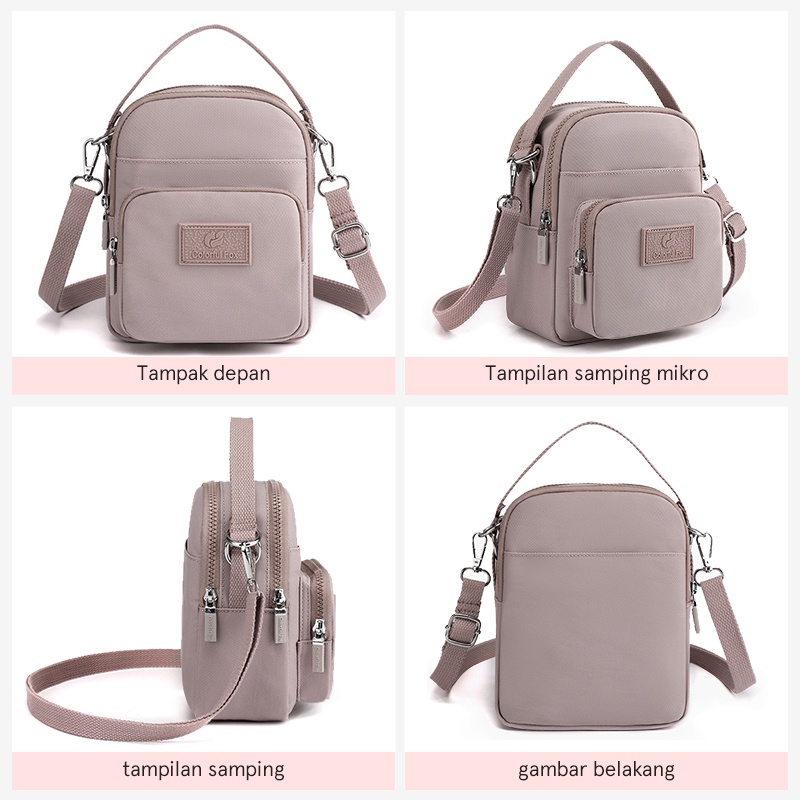 TasMolly 0466 Tas Selempang Wanita Sling Bag Wanita Shoulder Bag Wanita Bahan Anti Air