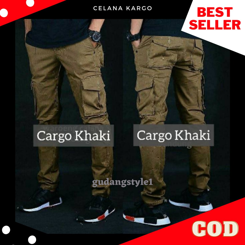 BEST SELLER KARGO PANJANG KHAKI HITAM MALMO IMPRESIF CELANA CARGO PANJANG {ORIGINAL}