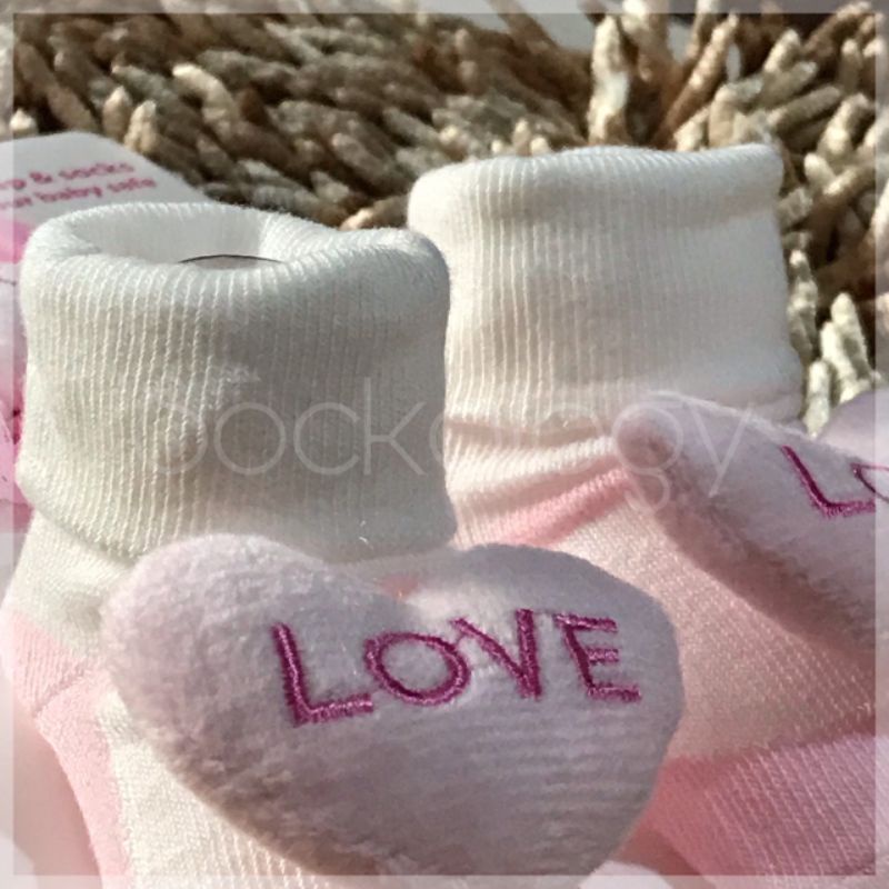 Kaos kaki bayi + bando (1set)(min 3pcs @17.500) Baby girl newborn sock headband