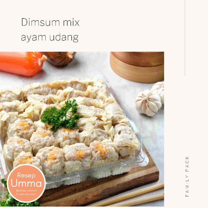 

Dimsum mix udang dan ayam family pack 50 pcs dimsum blackpepper jumbo