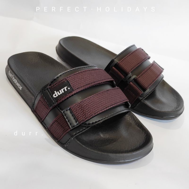 Sandal Slippers Unisex Anti Licin Sandal Slide Original Sandal Canvas Durr 2 Flip Flop Strap Maroon