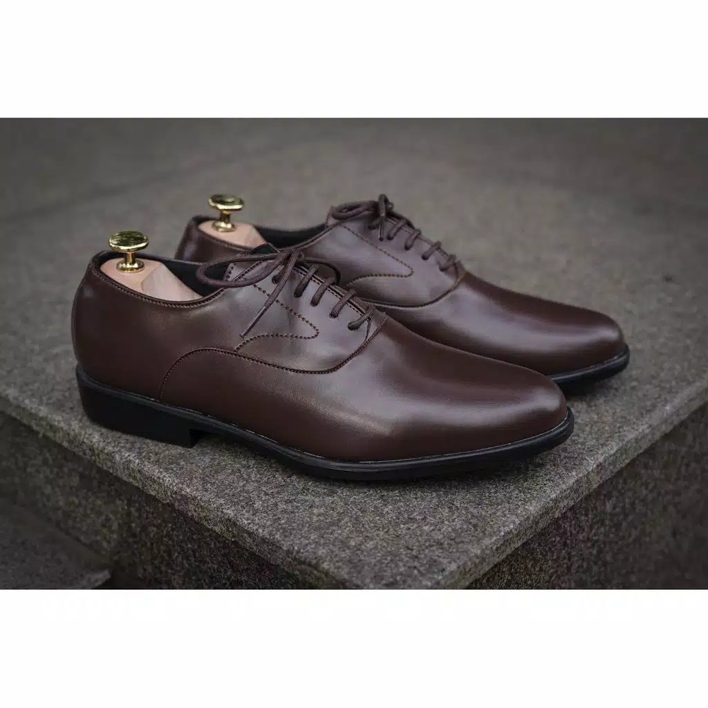 Oxford Brown | Sepatu Pantofel Formal Kasual Kerja Kuliah Pria Cowok Men Ori Lokal | FORIND x Worka