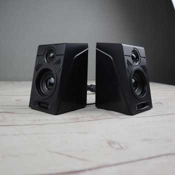 FIRST EYE 950 HIFI DESKTOP MULTIMEDIA STEREO SPEAKER 2.0 CHANNEL PC Black/Brown Speaker Aktif Speaker Karaoke Speaker Monitor Speaker Mini Speaker Murotal Speaker Hp Speaker Home theater Speaker Music Speaker Woofer Speaker Youtuber Speaker Untuk Komputer