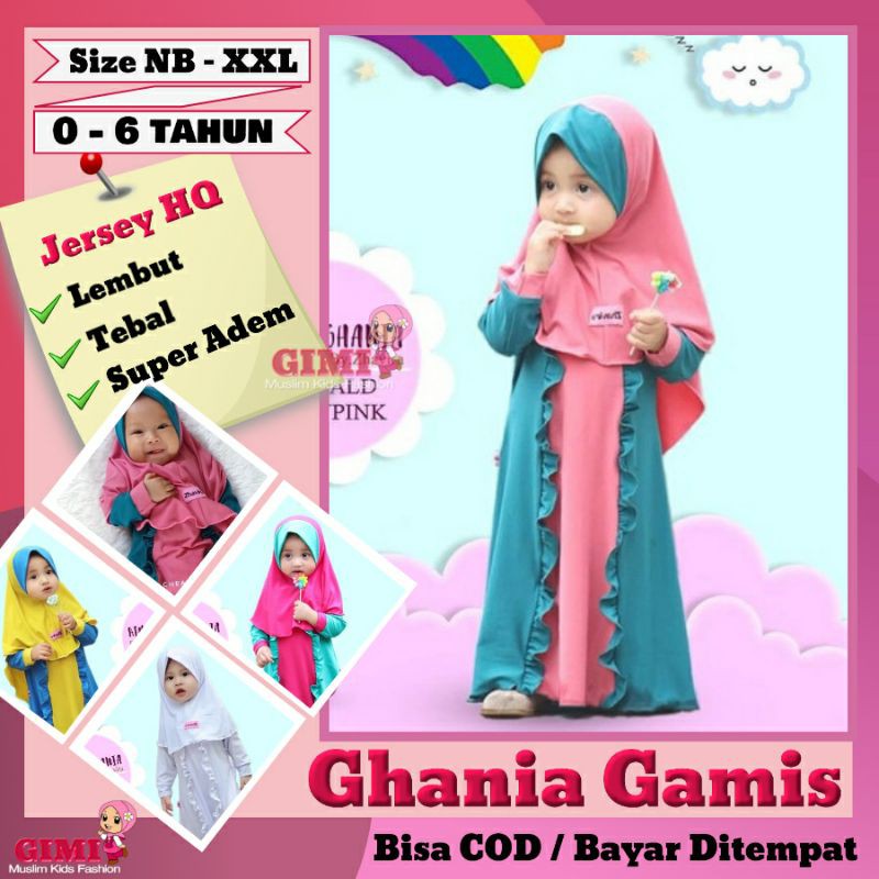 Baju Gamis Muslim Anak Perempuan 1 2 3 4 Tahun Medina Balita Terbaru 2020 Zhavira