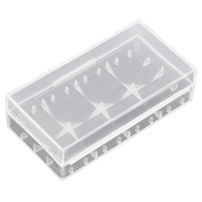 Plastic Battery 18650 Case Box 2 Slot - WHITE [ Vaporizer ]