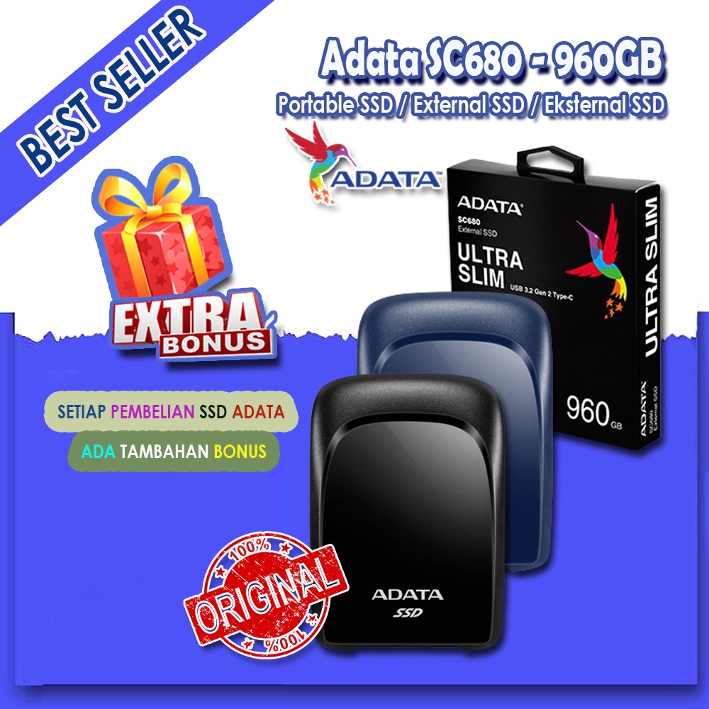 ADATA SC680 960GB - Portable SSD / External SSD / Eksternal SSD